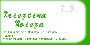 krisztina moisza business card